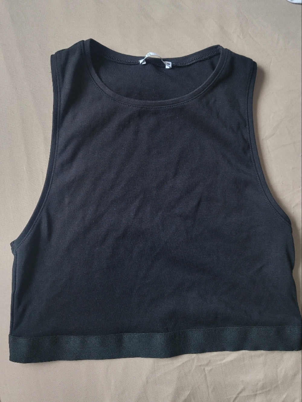 Zara Black Women's  Tank Top - Sleeveless Crop